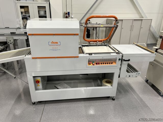 Folieneinschlagmaschine DEM GP4520 APM Angle Sealer with Shrink Tunnel