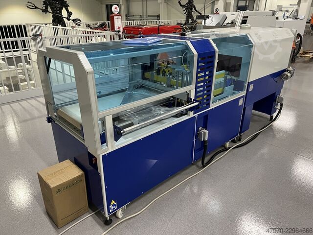 Foil wrapping machine Italdibipack Mecpack FS + FornoTouch 5525EV Sealer with Shrink Tunnel