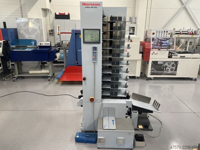 Zusammentragmaschine mit Rüttelstation Horizon VAC-100a + PJ-77R Collator with jogger