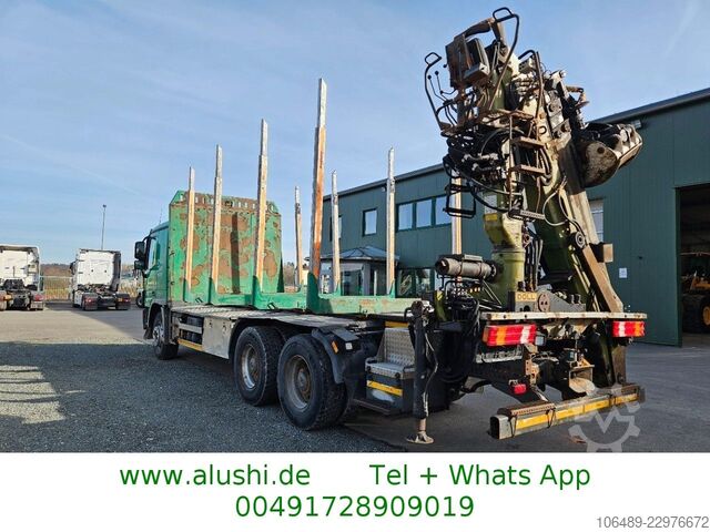 Holztransporter LKW MERCEDES-BENZ 2651  6X4 BB MP3 Kran Epsilon 105