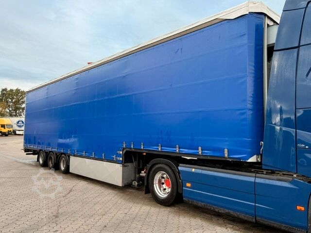 Open semitrailer with tarp SCHWARZMÜLLER 3-Achs-Jumbo-Schiebeplanen-Stufenauflieger