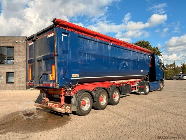 Tipper semitrailer KEMPF SKM 35/3 Stahlkippmulde 2 Liftachsen 50m³ 55m³