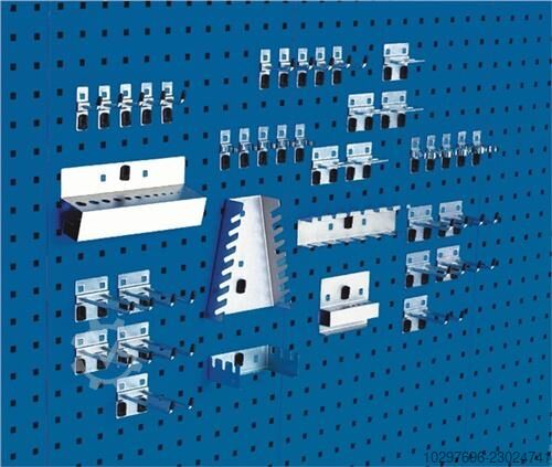 40-piece galvanized tool holder assortment for perforated panels - 1 unit BOTT 