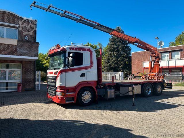 Truck mounted crane SCANIA R520 V8 Pritsche+ ATLAS 390 Kran +Lift-Lenkachse