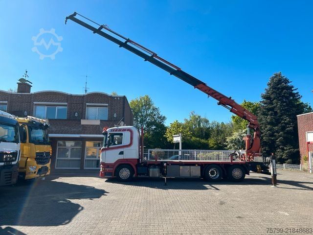 Truck mounted crane SCANIA R520 V8 Pritsche+ ATLAS 390 Kran +Lift-Lenkachse