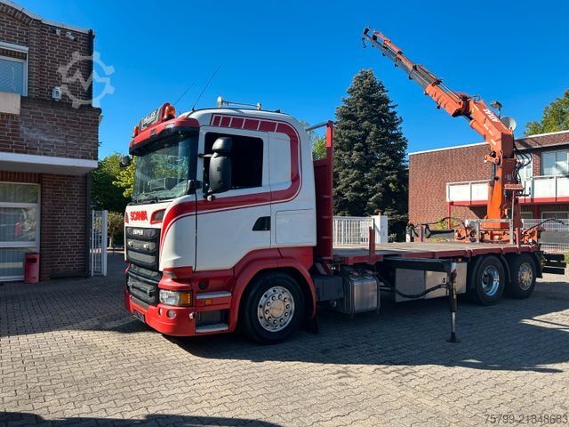 Truck mounted crane SCANIA R520 V8 Pritsche+ ATLAS 390 Kran +Lift-Lenkachse