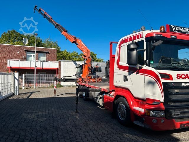 Truck mounted crane SCANIA R520 V8 Pritsche+ ATLAS 390 Kran +Lift-Lenkachse