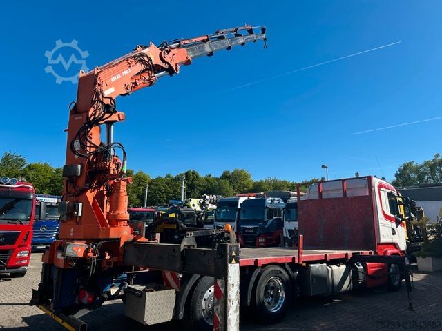Truck mounted crane SCANIA R520 V8 Pritsche+ ATLAS 390 Kran +Lift-Lenkachse