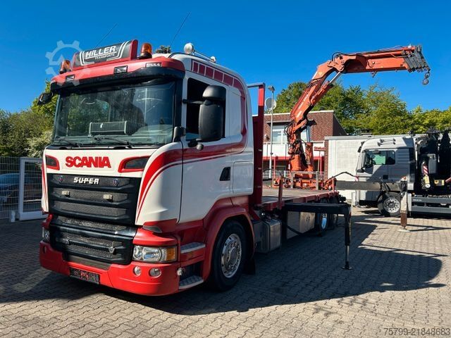 Truck mounted crane SCANIA R520 V8 Pritsche+ ATLAS 390 Kran +Lift-Lenkachse