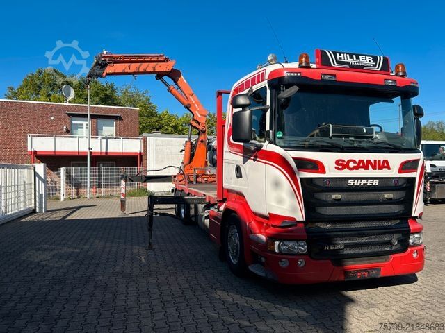 Truck mounted crane SCANIA R520 V8 Pritsche+ ATLAS 390 Kran +Lift-Lenkachse