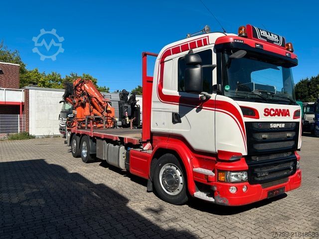 Truck mounted crane SCANIA R520 V8 Pritsche+ ATLAS 390 Kran +Lift-Lenkachse