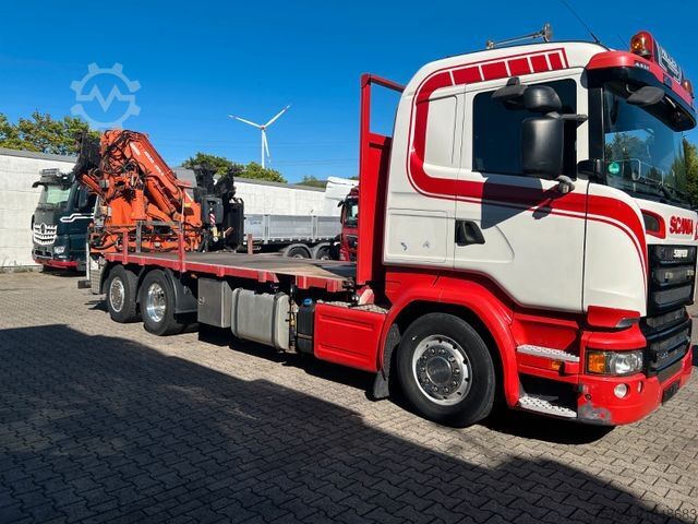 Truck mounted crane SCANIA R520 V8 Pritsche+ ATLAS 390 Kran +Lift-Lenkachse