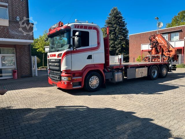 Truck mounted crane SCANIA R520 V8 Pritsche+ ATLAS 390 Kran +Lift-Lenkachse