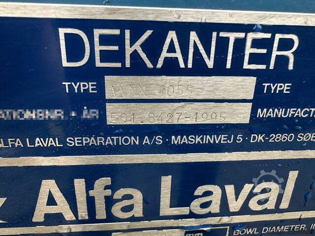 Dekantierzentrifugenabscheider Alfa Laval AVNX 4055 extended bowl
