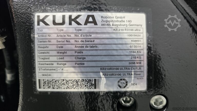 Industrieroboter KUKA KR 210 R3100 ultra + KR C4