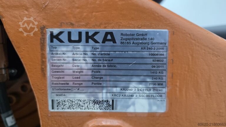 Schweißroboter KUKA KR 240-2 2000 KUKA / SKS "KR 240-2 2000 + KRC2 ed05 + SKS LSQ 4