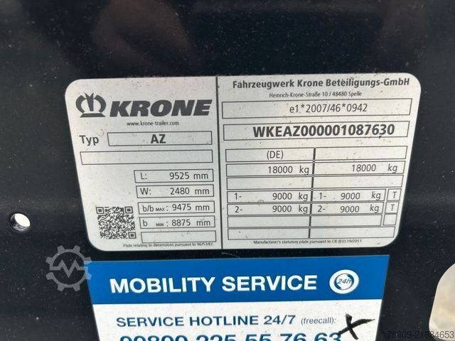 Swap chassis trailer KRONE 2 Achswechselfahrgestell, Typ: AZW 18 eL3B9