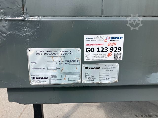 Swap body trailer KRONE Wechselbrücke Koffer