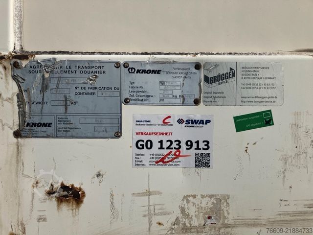 Swap body trailer KRONE Wechselbrücke Koffer
