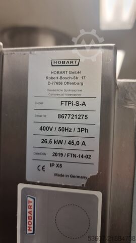 Conveyor belt dishwasher HOBART PREMAX FTPi 2-S-AN-R-DS6