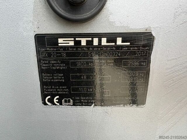 VS-22853 Electric triplex mast forklift Still RX20-18 STILL RX20-18