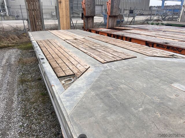 Tieflader Anhänger Möslein TO 3 F Schwebheim 3 Achs Tiefladeranhänger 9 m Ladefläche