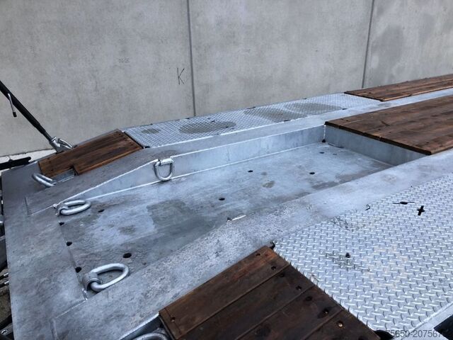 Tieflader Anhänger Möslein T4 VB H1 gerade neuer 4 Achs Tieflader gerade hydraulischen Rampen