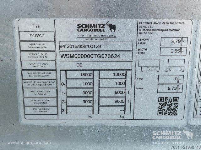 Swap chassis trailer Schmitz Cargobull Zentralachsanhänger Wechselfahrgestell Maxiausführ