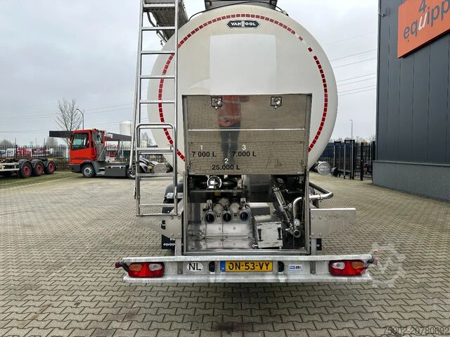 Food tanker Van Hool LEVENSMIDDELEN / 39.000L / 3-KAMMER / INOX / NL...