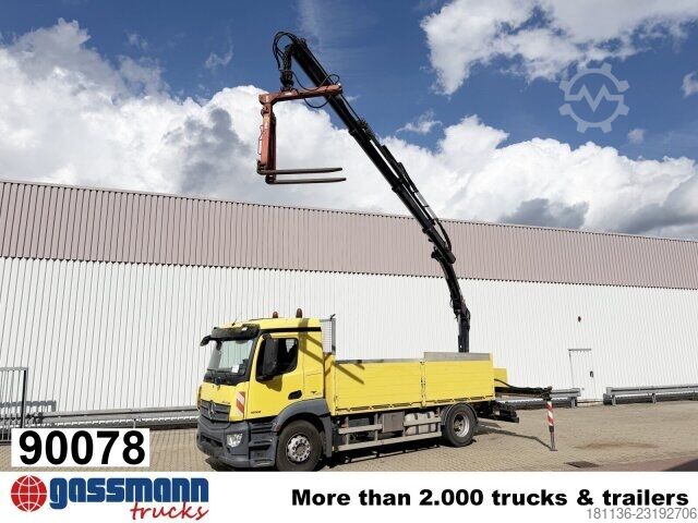 Standard SZM Mercedes-Benz Antos 1832 L 4x2, Heckkran Hiab 111BS-3 HiDuo,