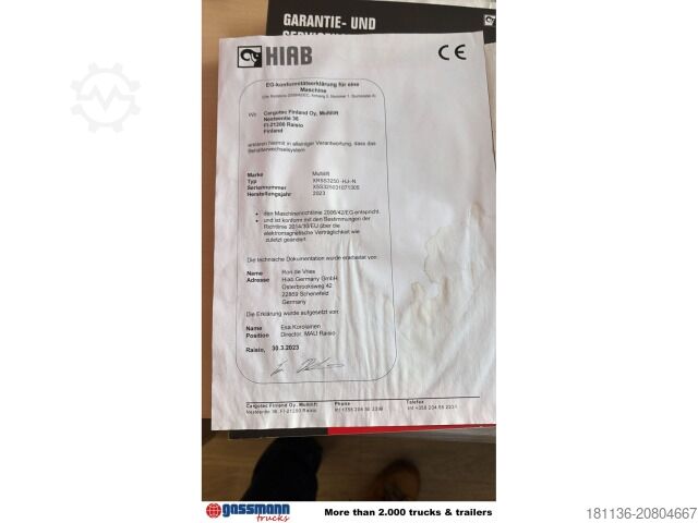 Abrollkipper Transporter Hiab Multlift Cityabrollanlage XR 5 S 3250 bis 4 m