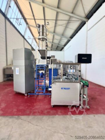 Ligne de remplissage et sertissage automatique pour boîtes / pots / canettes / conserves rigides Indosa Matic 100