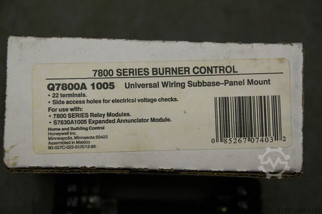 Universal Wiring Subbase Panel Honeywell Q7800A 1005