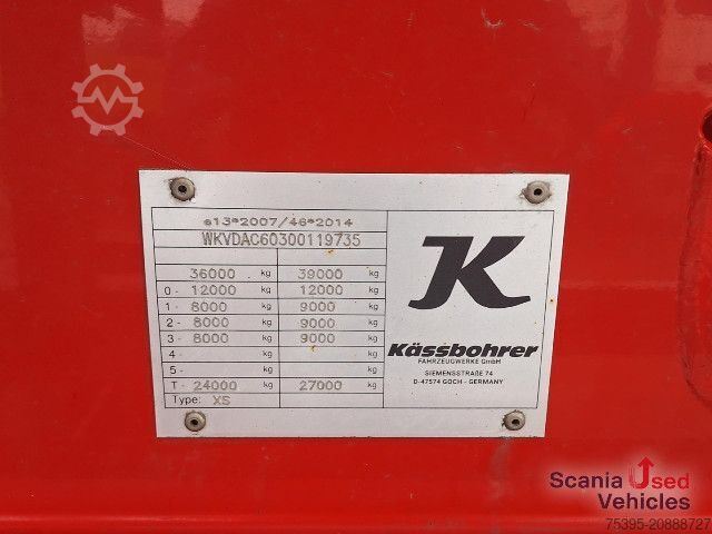 Tankauflieger Kässbohrer Lebensmitteltank Kippbar SSK 40XS Neuwertig !!