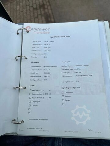 All-terrain crane Grove GCK3045!! GOVERNMENT CRANE!!7101KM!!2947 HOURS!...