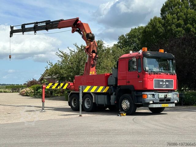 Crane truck MAN F16 25.502 V10 PALFINGER PK52000 52TM CRANE/GRU...