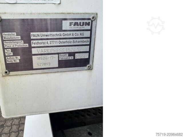 Garbage truck Mercedes-Benz 2635 6x2 Econic Euro6/Faun Vario II 524