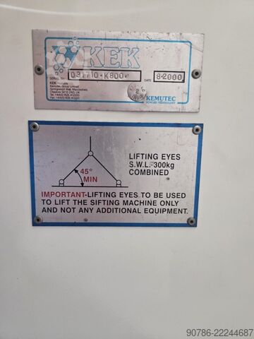 KEK Kemutec Rotationssiebmaschine K800 KEK Kemutec K800