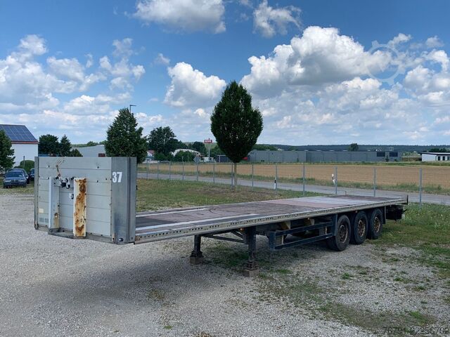Auflieger mit Arbeitsbühne SCHMITZ CARGOBULL SPL 24 Plateau_ Flatbed_ verzinkt_ Rungen