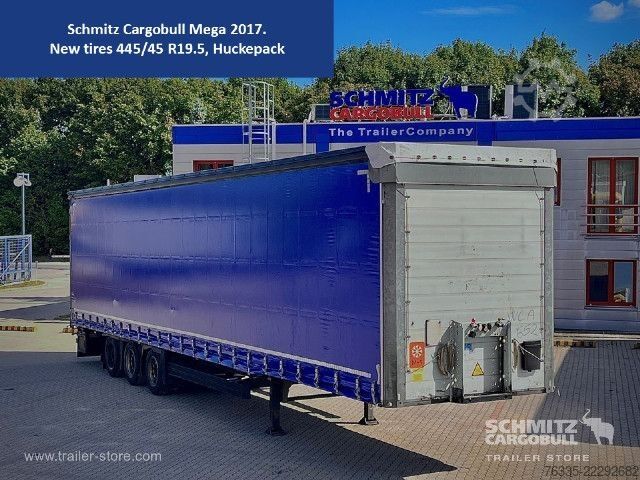 Open semitrailer with tarp Schmitz Cargobull Curtainsider Mega
