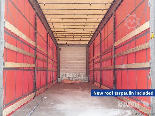 Open semitrailer with tarp Schmitz Cargobull Curtainsider Mega