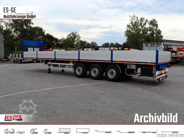 Auflieger mit Arbeitsbühne ES-GE 3-Achs Sattelanhänger - Bordwände + CV
