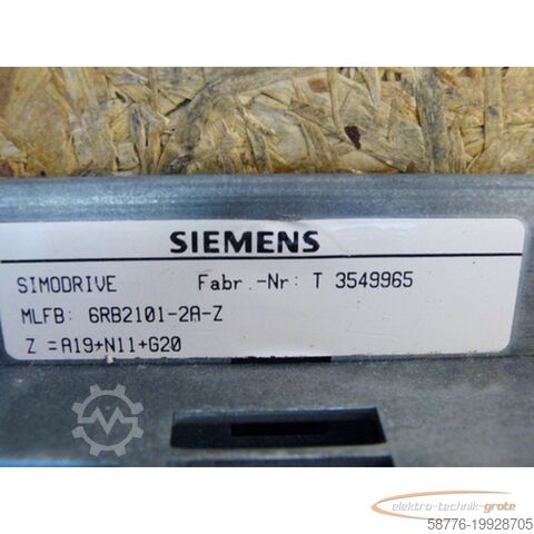 Component Siemens 6RB2101-2A-Z Umrichter