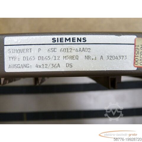 Component Siemens 6SC6012-4AA02 Rack