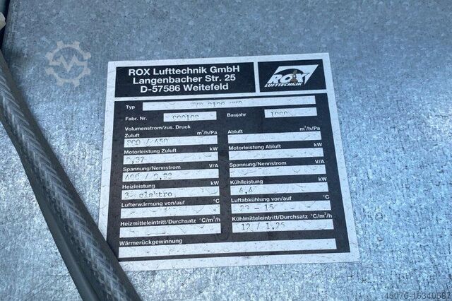 Kofferanhänger Zuluft Anlage Rox Lufttechnik HYD 0100 H