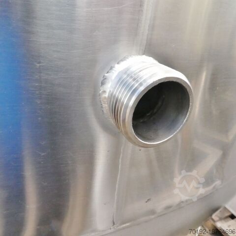 Unused 1100 liter heatable/coolable pressure tank made of V2A  
