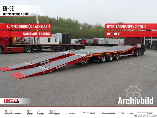 Low loader semitrailer FAYMONVILLE Multimax Plus Satteltieflader Hebebett