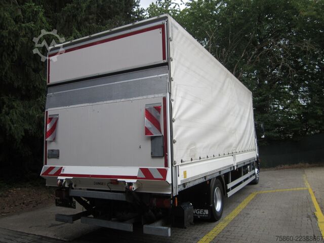 Flatbed truck with tarp MAN TGM 15.290 Pritsche Plane LBW 290.161 Km