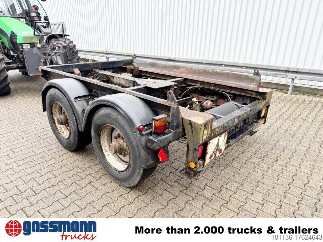 Hooklift trailer Hüffermann HTM 13-T Anhänger für Abetzcontainer