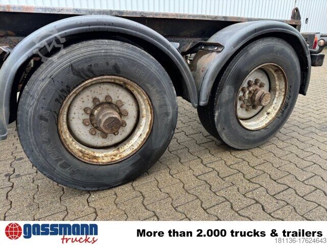 Hooklift trailer Hüffermann HTM 13-T Anhänger für Abetzcontainer